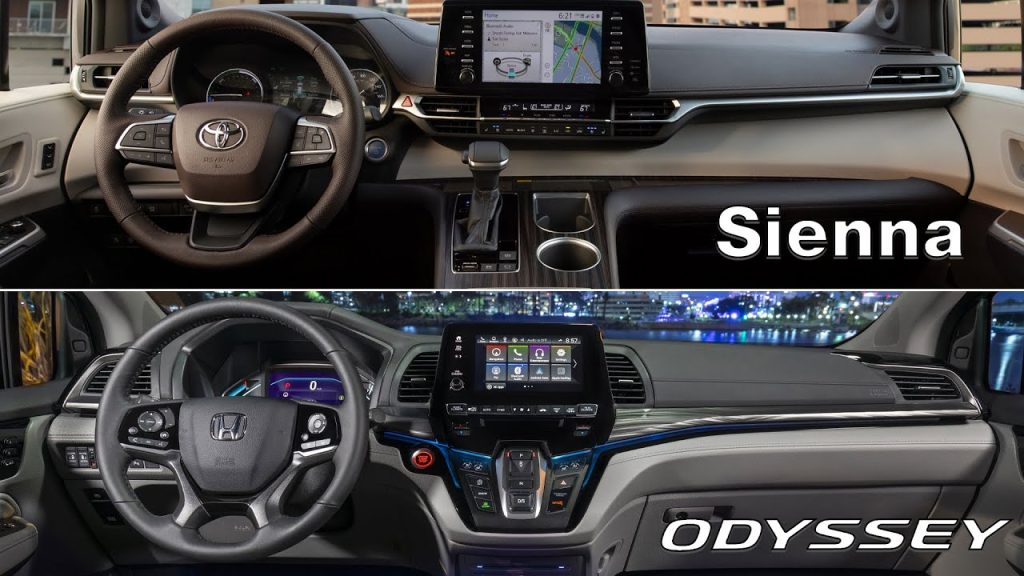 2021 Toyota Sienna Vs. 2021 Honda Odyssey interior