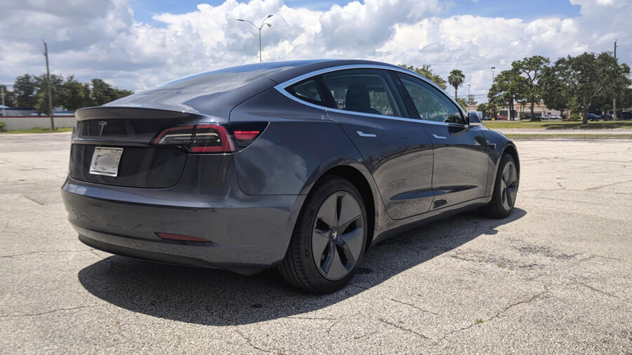 2023 Tesla Model 3 back view