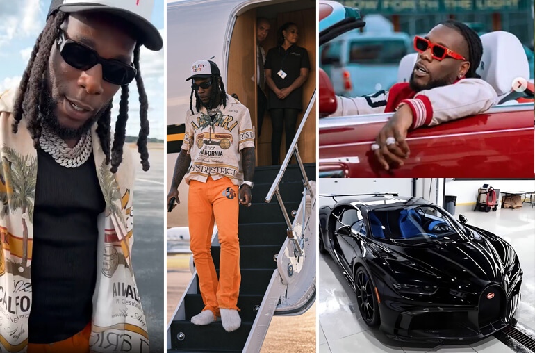 Burna Boy Now charges $1 million (N900 million) per show and owns Expensive cars worth $5.3 million
