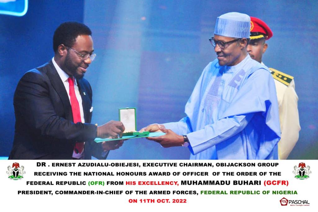 President Buhari Bestows Oil Mogul, Ernest Azudialu Obiejesi