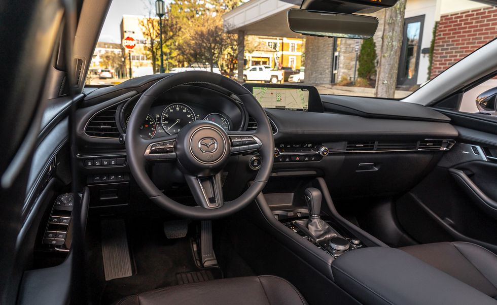 Interior of the 2021 Mazda3