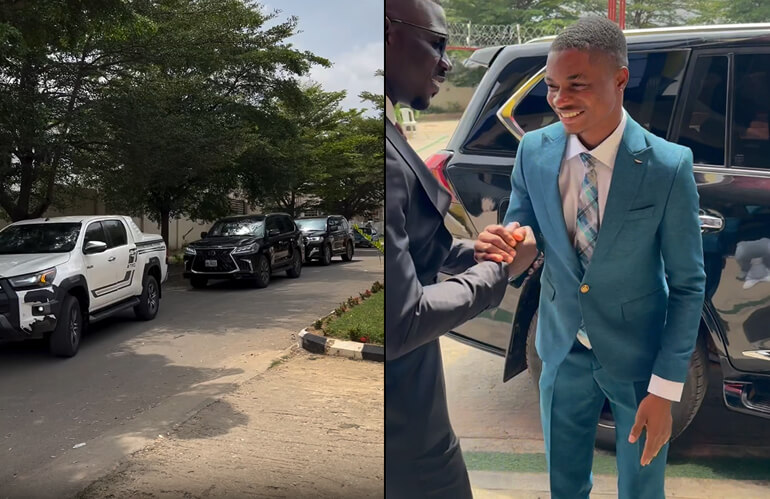 Ola of Lagos Goes to Sign New Deals In a Luxury Car Convoy