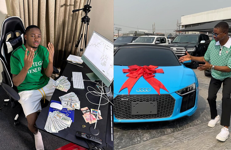 23-Year-Old HABBYFX CEO Buys another 2019 Audi R8 Spyder Convertible Quattro worth 250M Naira