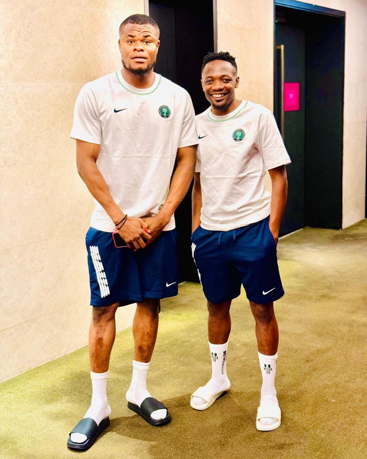 Stanley Nwabali with Ahmed Musa