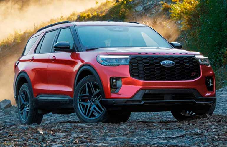 2025 Ford Explorer in red