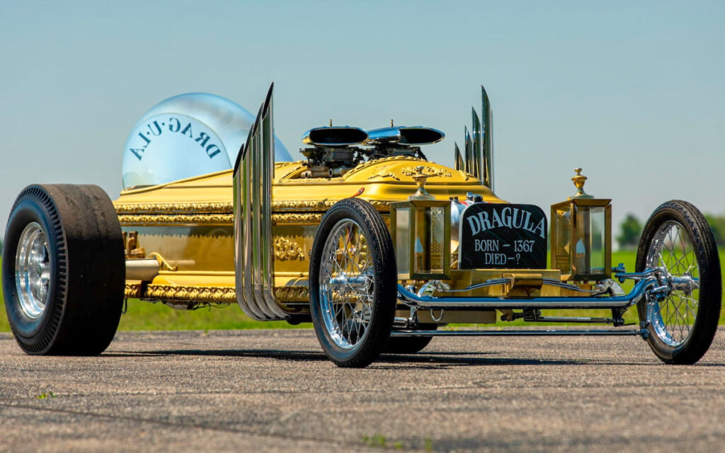 Have You Seen a Coffin-Like Four-Wheeled V8 Dragula replica Worth Over $473,000?