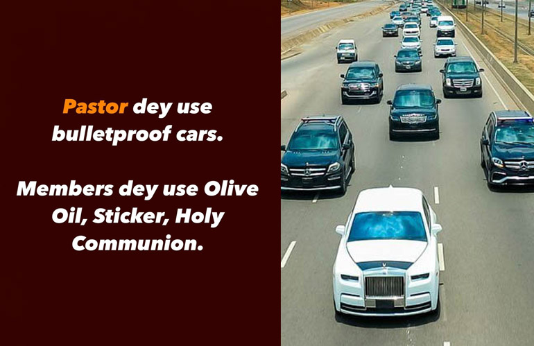 Pastor Dey Use Bulletproof Cars, Members Dey Use Olive Oil, Sticker, Holy Communion