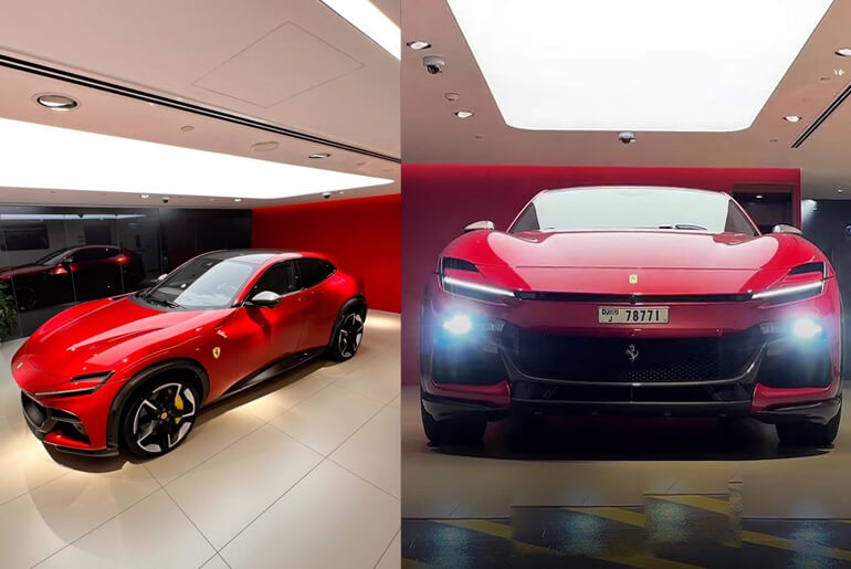 A Purosangue Ferrari SUV has officially landed in Dubai and is now the first one on the streets there