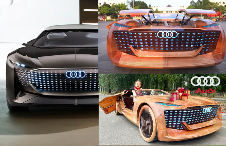 A Vietnamese Dad Builds The Audi Skysphere Concept Car Using Wood