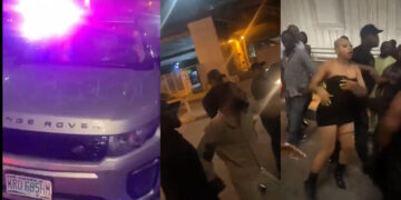 Man destroys a Range Rover bought for a “side chick” at a popular nightclub in Ikoyi for cheating on him