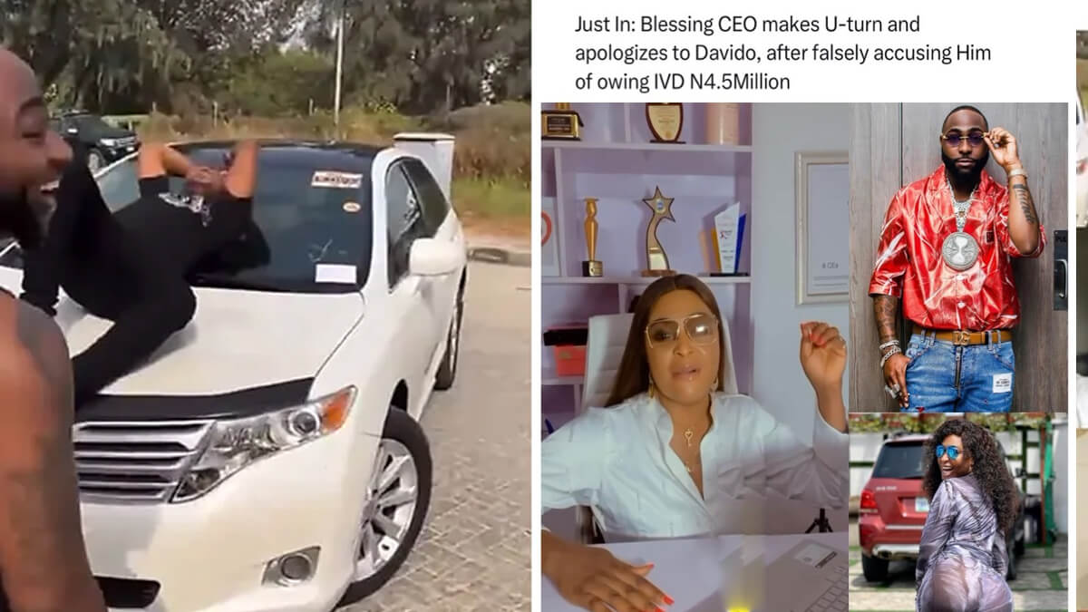 Blessing CEO Apologizes to Davido for Accusing Him of Owing IVD Motors N4.5 Million