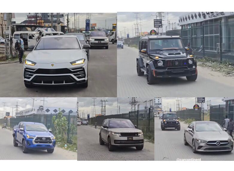 CarContinent And Friends Take Luxury Cars On A Joy Ride In Lagos, Video Stirs Reactions