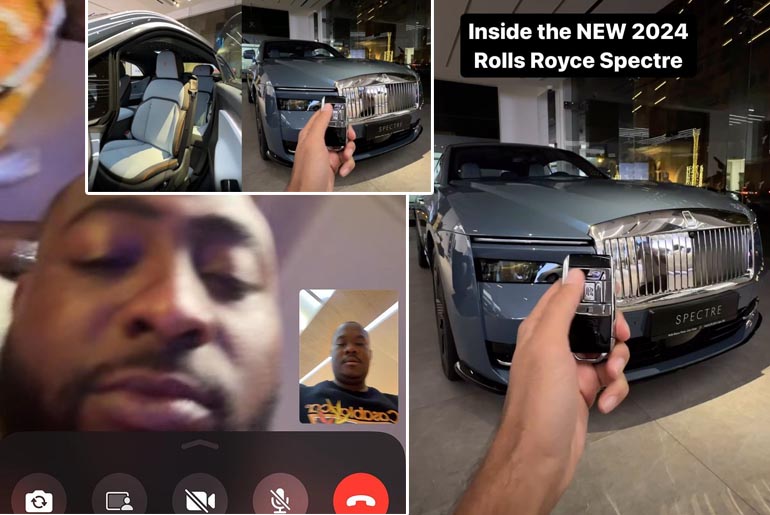 Davido Reveals that he has purchased the 2024 Rolls Royce Spectre