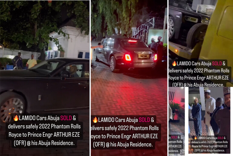 Engr Arthur Eze Takes Delivery of 2022 Rolls Royce Phantom Worth N500 Million in His Abuja Mansion