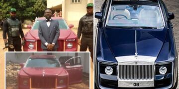Meet Nigerian Man Converts His Toyota Venza to Luxury Rolls Royce Sweptail Himself