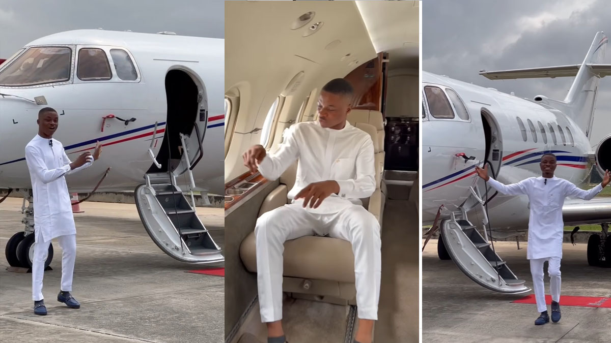 Popular Car Influencer Ola Of Lagos shows off A ₦4.7 billion Aeroplane for sale