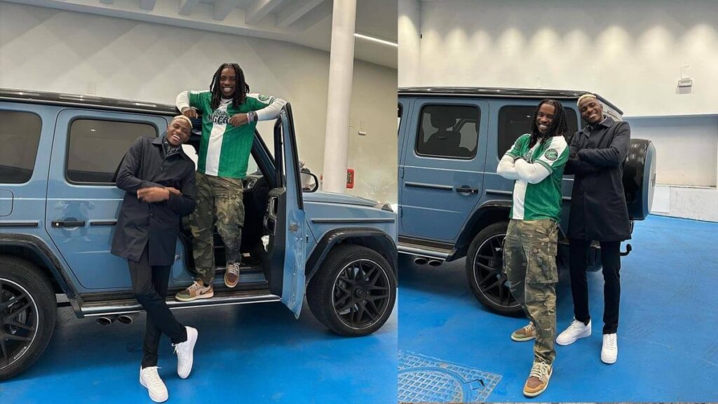 Instagram skit marker Lord Lamba Rides with Victor Osimhen in his expensive Mercedes G Wagon