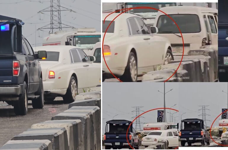 Moment Rolls Royce Driver Uses a One-Way Lane in Lagos Without Being Penalized