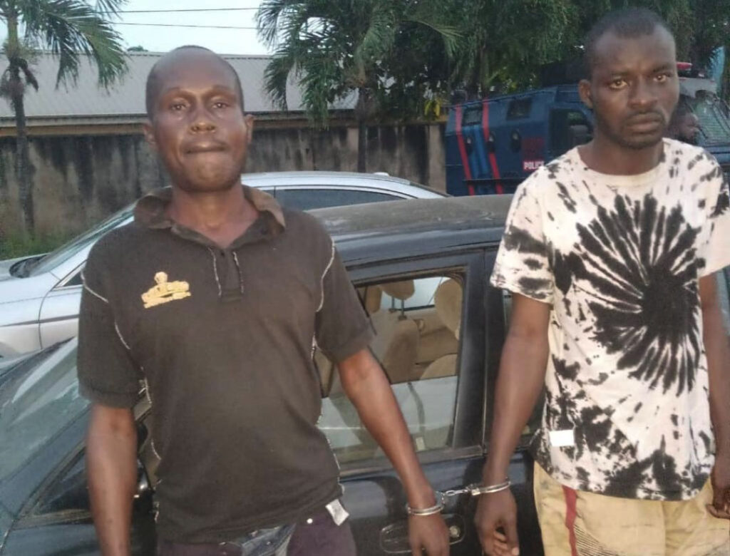 Police arrest two for snatching car weeks after leaving Lagos prison