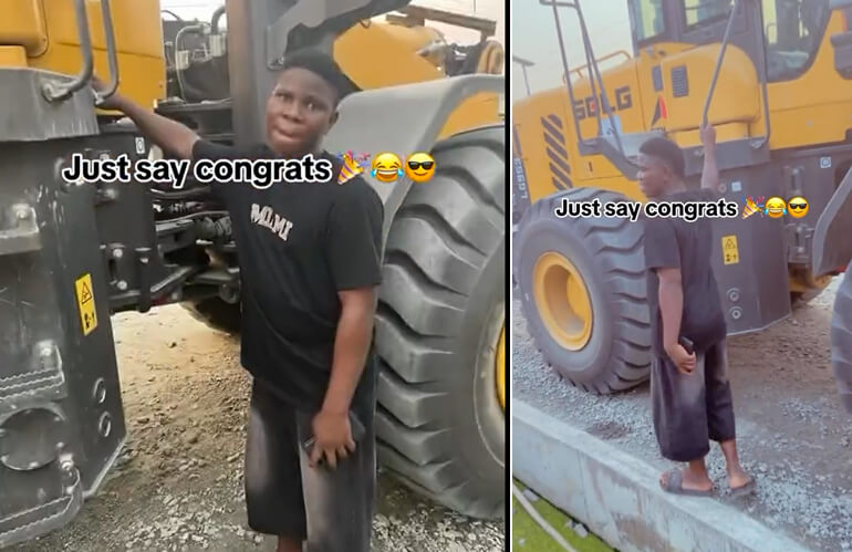 Nigerian Big Boy Cashes Out, Uses Money to Buy a Tractor Instead of Benz