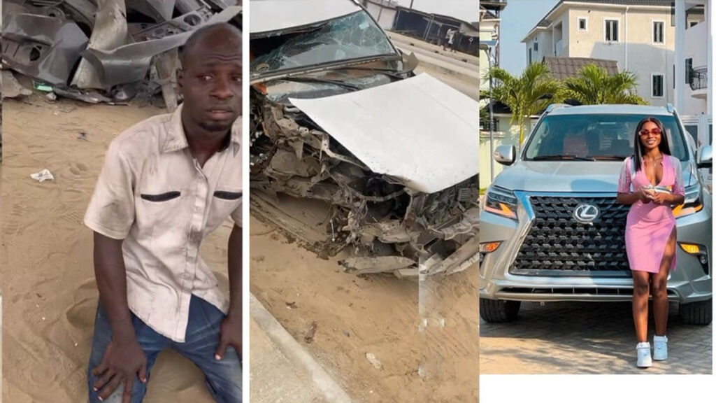 Popular influencer Ife Luv cries out after a mechanic crashed her car worth 50 million naira