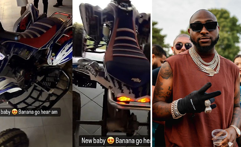 “Banana Island Go Hear Am,” Davido Vows As He Purchases Million Naira Worth of Power Bike