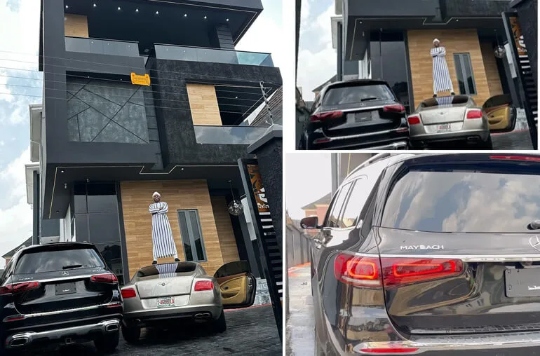 Fekomi CEO Shows Off $1 Million Mansion and Luxury Cars Worth Millions of Naira
