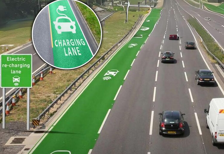 The First Electrified Road In The US Can Charge Electric Cars As They Travel On It