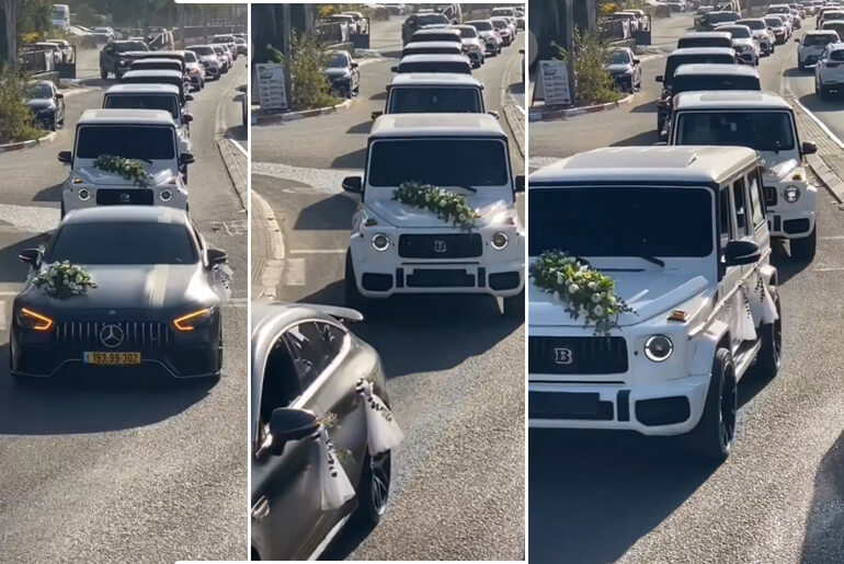 The Moment An Entire Squad Showed Up To A Wedding In Exotic Cars Worth Millions of Naira