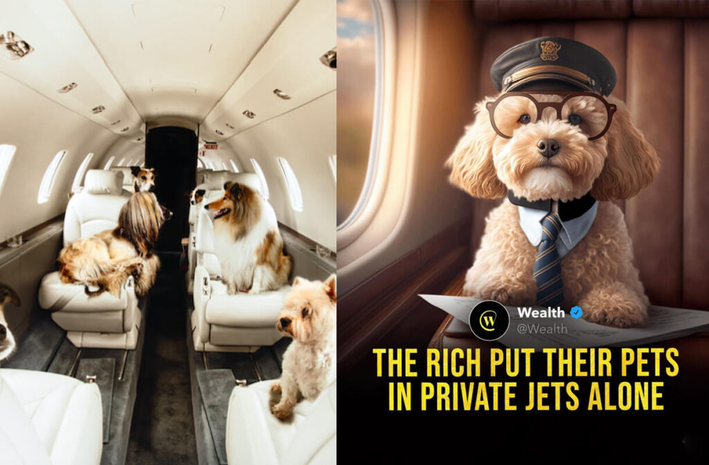 The Rich Put Their Pets In Private Jets Alone