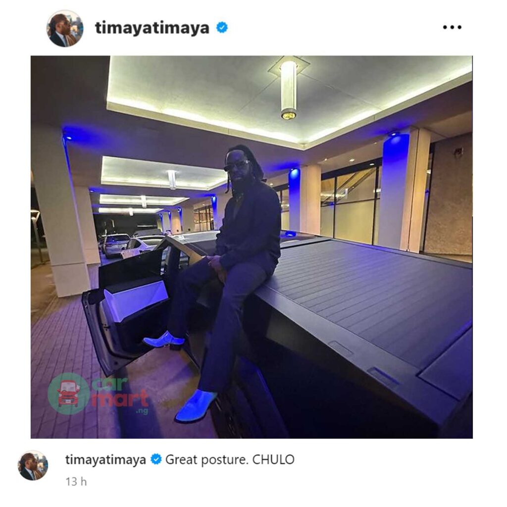 Timaya acquires a Tesla Cyber Truck
