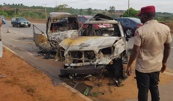 Two Reverend Sisters, three others burnt to death in auto crash in Anambra