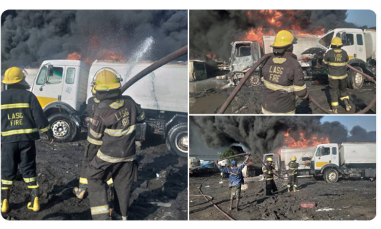 Fuel Tanker Explodes, Destroys Vehicles In Lagos