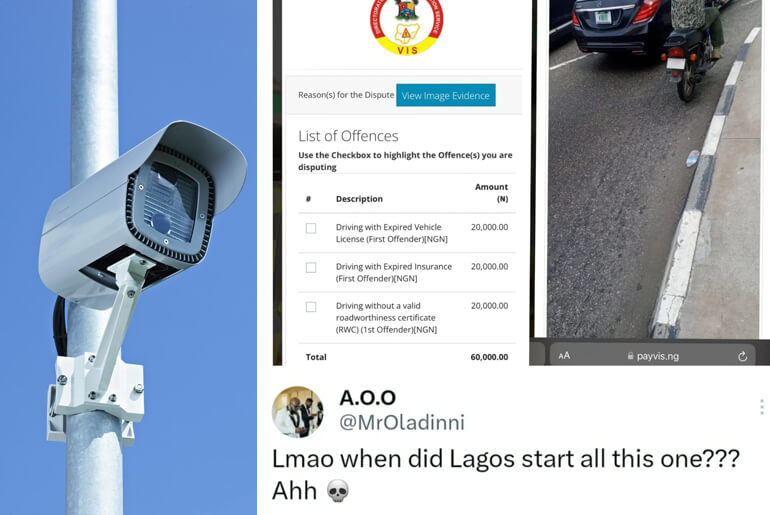 When did Lagos State start this?, man asks, after Lagos State automatic number plate recognition camera captured him breaking a traffic law and sent him an N60K fine