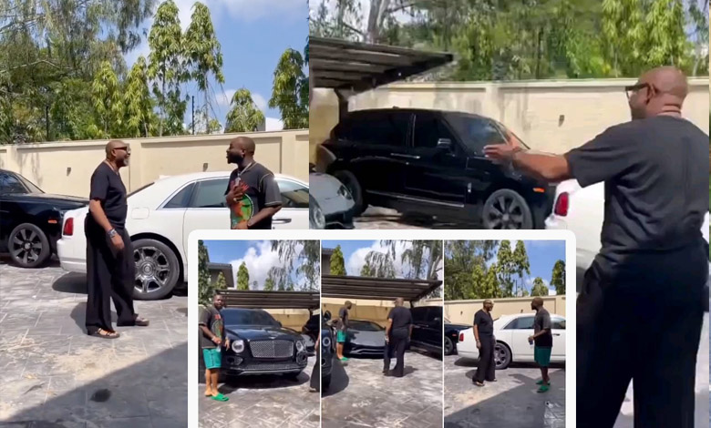 Davido shows off his car collection with renowned music promoter, Paul Okoye