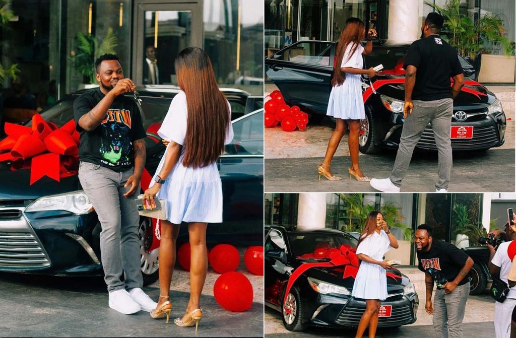 Egungun of Lagos gift fiancé 2014 Toyota Camry as her first ride