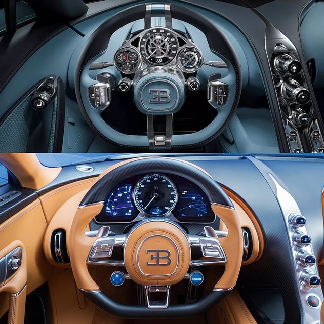 Bugatti Tourbillon vs Bugatti Chiron steering