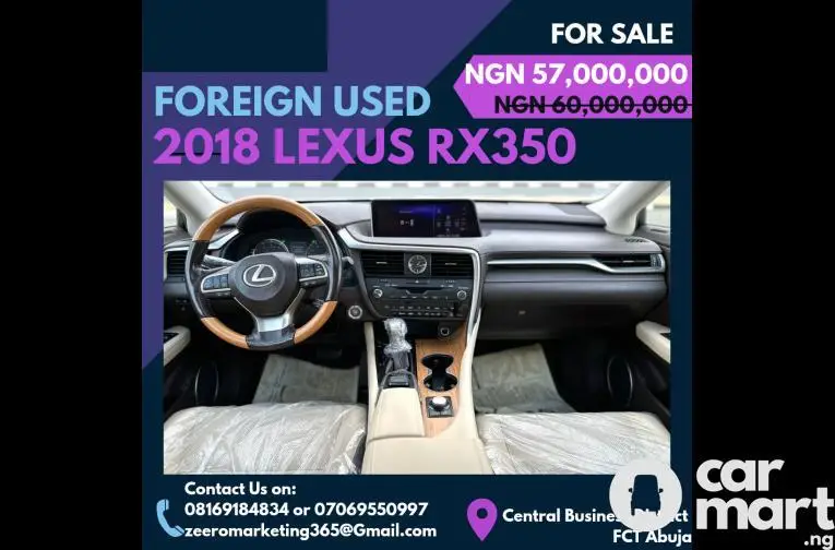 2018 Lexus RX350 Full Option